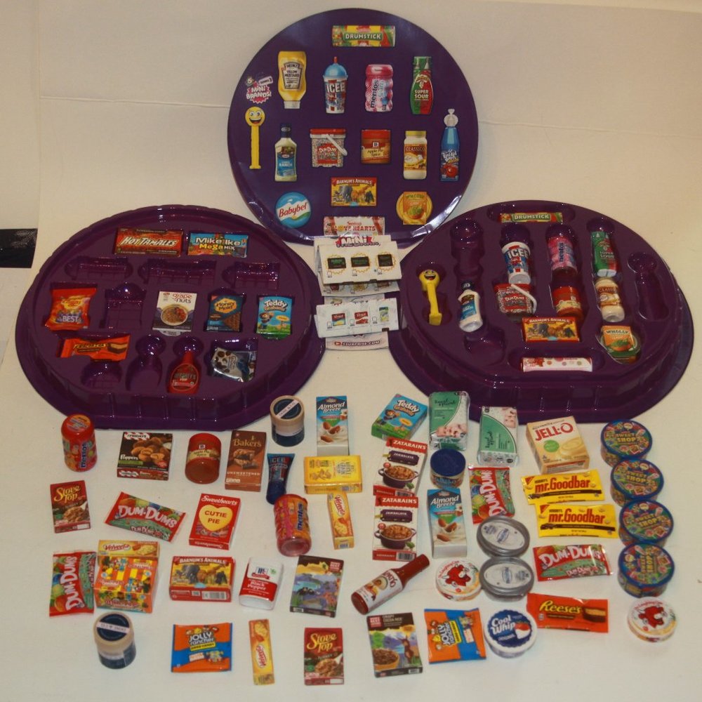ZURU Mini Brands Lot Of 69 Toys Shopping Food Grocery Store & Collector Case